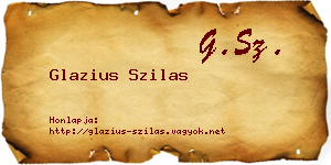 Glazius Szilas névjegykártya